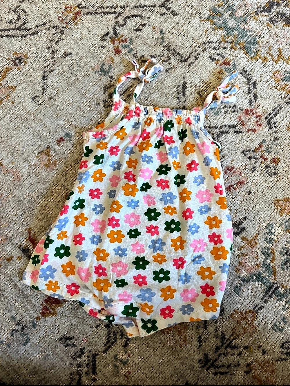 Old Navy Floral Print Kids One-Piece in White & Multicolor